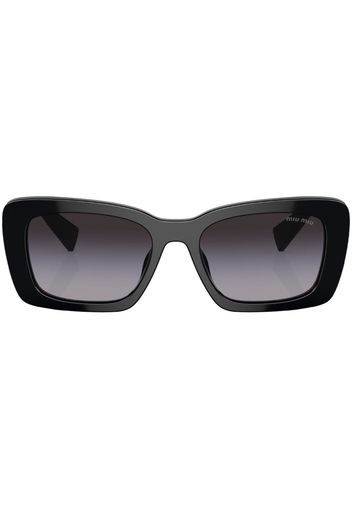 Miu Miu Eyewear Occhiali da sole squadrati con placca logo - Nero