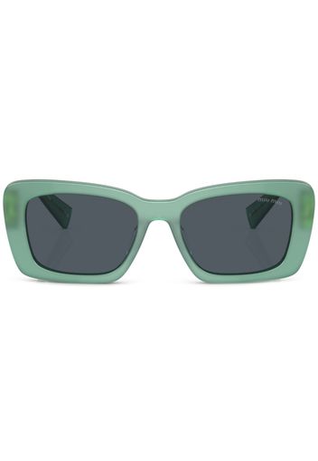 Miu Miu Eyewear Occhiali da sole squadrati con placca logo - Verde