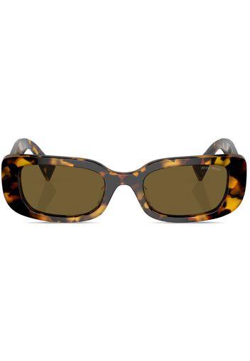 Miu Miu Eyewear tortoiseshell-effect rectangle-frame sunglasses - Nero