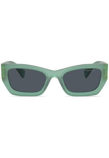 Miu Miu Eyewear Glimpse rectangle-frame tinted sunglasses - Verde