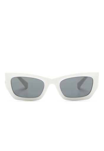 Miu Miu Eyewear logo-plaque arm sunglasses - Bianco