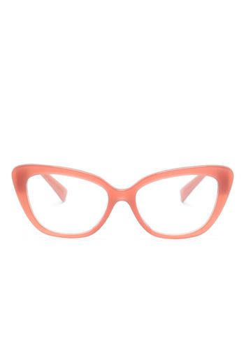 Miu Miu Eyewear Occhiali cat-eye con logo - Rosa
