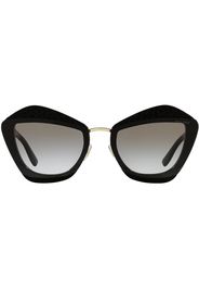 Miu Miu Eyewear Charms geometric-frame sunglasses - Nero