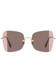Miu Miu Eyewear rimless gradient-lens sunglasses - Oro
