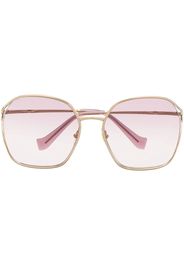 Miu Miu Eyewear Occhiali da sole squadrati oversize - Oro