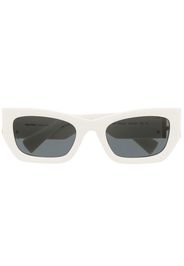 Miu Miu Eyewear logo-plaque rectangular sunglasses - Bianco