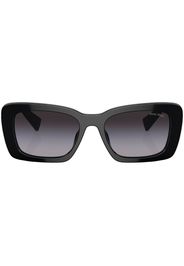 Miu Miu Eyewear Occhiali da sole squadrati con placca logo - Nero