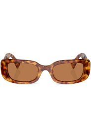 Miu Miu Eyewear tortoiseshell-effect rectangle-frame sunglasses - Marrone