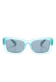 Miu Miu Eyewear logo-lettering square-frame sunglasses - Blu
