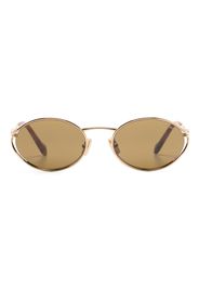 Miu Miu Eyewear Occhiali da sole tondi Logo - Oro