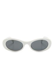 Miu Miu Eyewear Miu Glimpse oval-frame sunglasses - Bianco