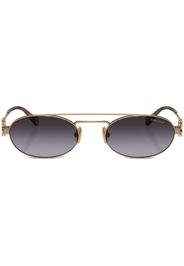 Miu Miu Eyewear Occhiali da sole ovali - Oro