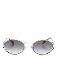 Miu Miu Eyewear Occhiali da sole ovali - Oro