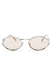 Miu Miu Eyewear oval-frame metal sunglasses - Argento