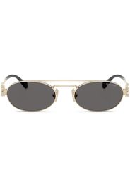 Miu Miu Eyewear logo-lettering sunglasses - Oro