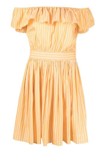 Miu Miu Pre-Owned off-shoulder ruffle dress - Arancione