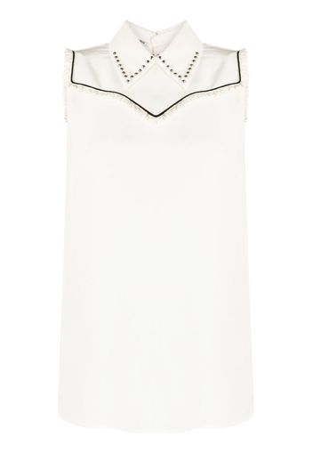 Miu Miu Pre-Owned Blusa smanicato - Bianco