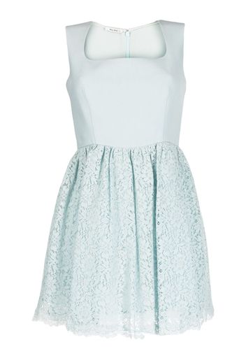 Miu Miu Pre-Owned lace-detailed A-line dress - Blu