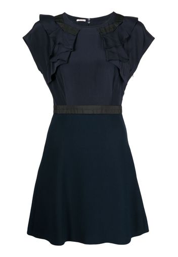 Miu Miu Pre-Owned ruffle-detailed A-line dress - Blu