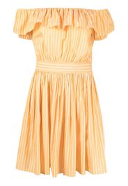 Miu Miu Pre-Owned off-shoulder ruffle dress - Arancione