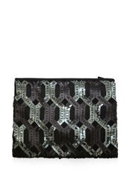 Miu Miu Pre-Owned sequinned clutch bag - Nero