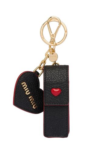 heart lipstick case keyring