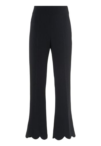 faille cady scallop-hem trousers