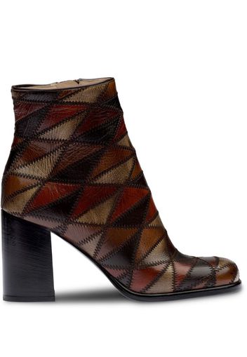 geometric pattern ankle boots