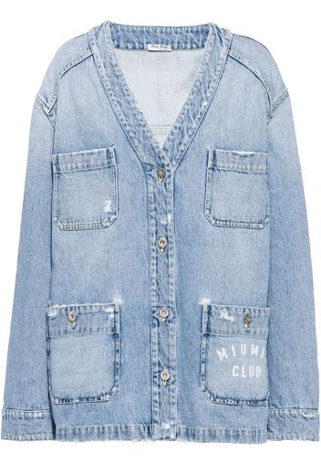 v-neck denim jacket