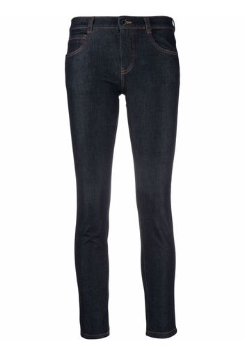 Miu Miu mid-rise cropped skinny jeans - Blu