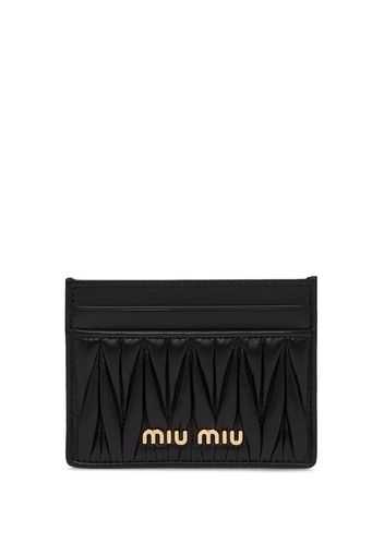 Miu Miu matelassé Nappa leather cardholder - Nero