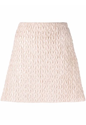 Miu Miu quilted A-line skirt - Toni neutri