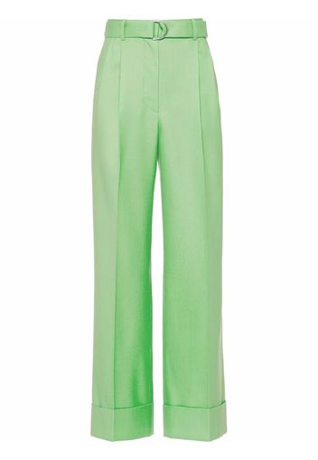 Miu Miu Levantine cuffed pants - Verde