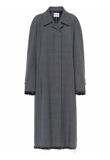 Miu Miu Prince of Wales check wool coat - Grigio