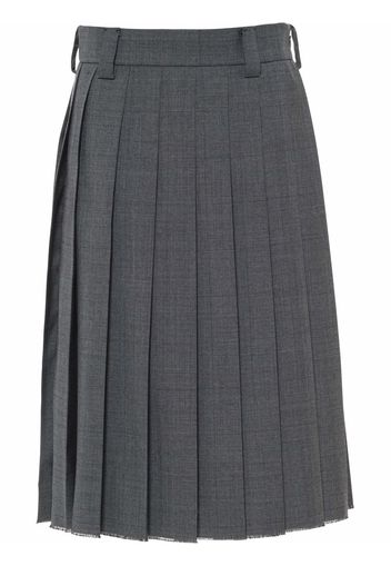 Miu Miu Prince Of Wales-check wool skirt - Grigio