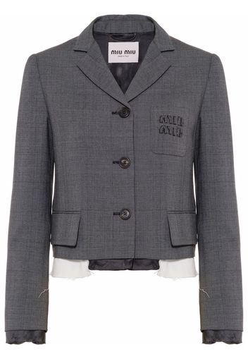 Miu Miu Blazer monopetto Principe di Galles - Grigio