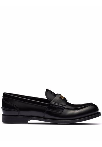 Miu Miu leather penny loafers - Nero