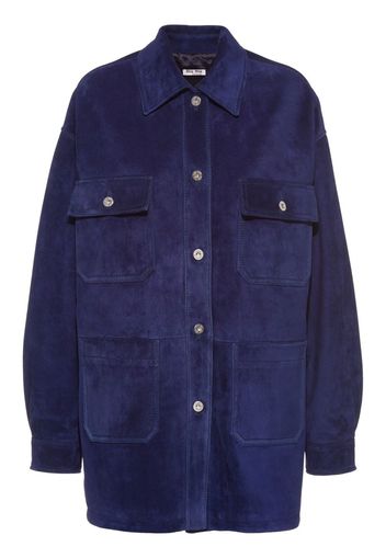 Miu Miu oversized shirt jacket - Blu