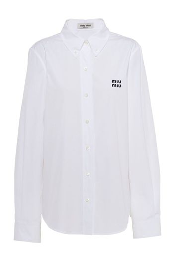 Miu Miu Camicia con ricamo - Bianco