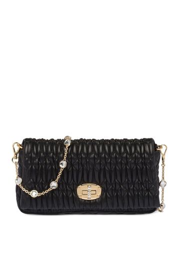 Miu Miu Borsa a tracolla Miu Crystal Coqué - Nero