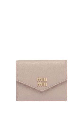 Miu Miu Portafoglio con logo - Toni neutri