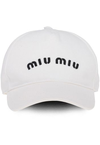 Miu Miu logo-embroidered baseball cap - Bianco