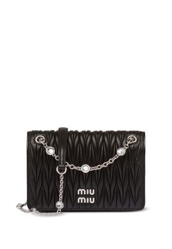 Miu Miu Borsa a tracolla in pelle - Nero