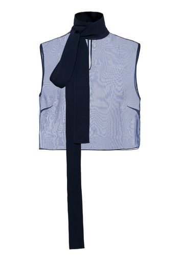 Miu Miu sleeveless scarf-detail tank top - Blu