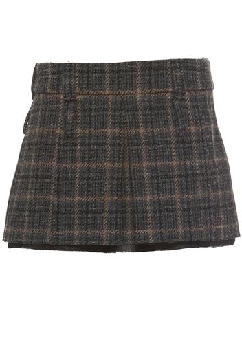 Miu Miu plaid-check miniskirt - Grigio