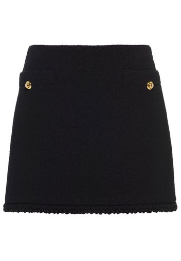 Miu Miu Minigonna bouclé - Nero