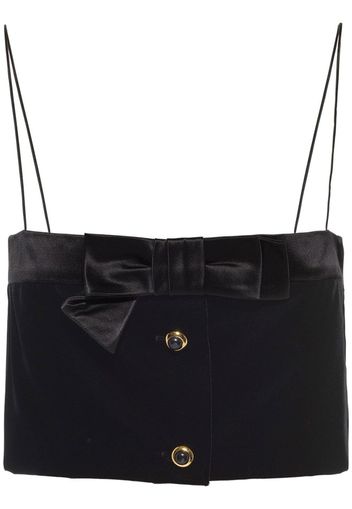 Miu Miu Top con decorazione crop - Nero