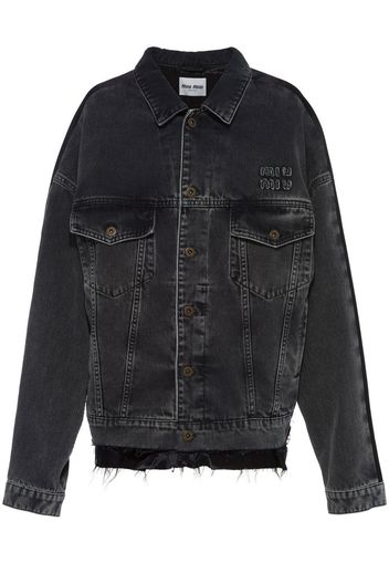 Miu Miu button-fastening denim jacket - Nero