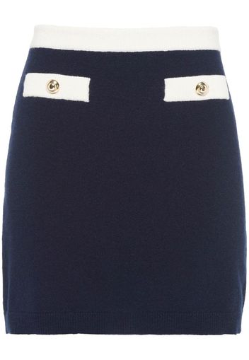 Miu Miu high-waisted cashmere miniskirt - Blu