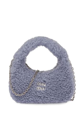 Miu Miu Wander shearling shoulder bag - Viola